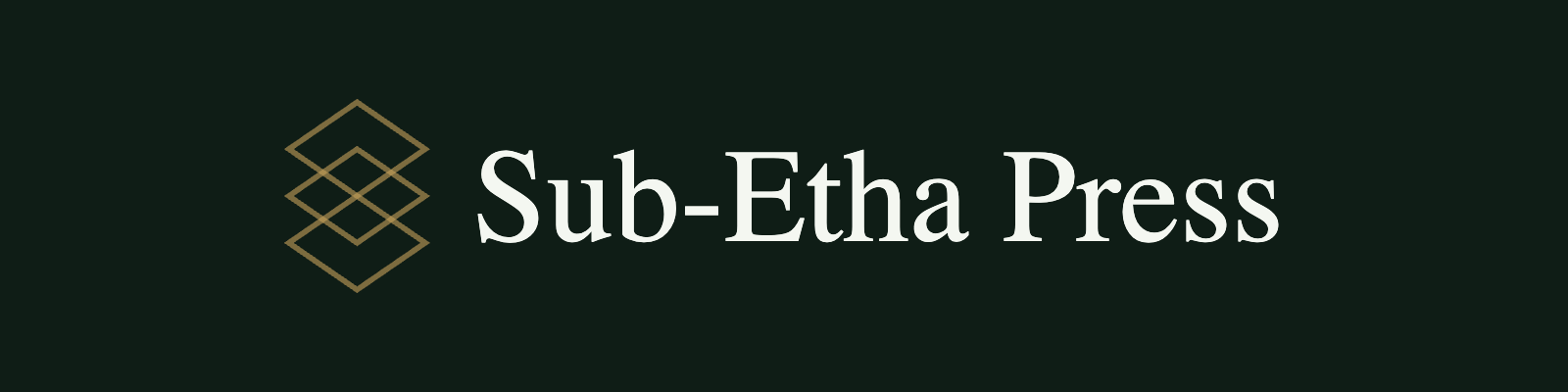 Horizontal logo lockup on dark green