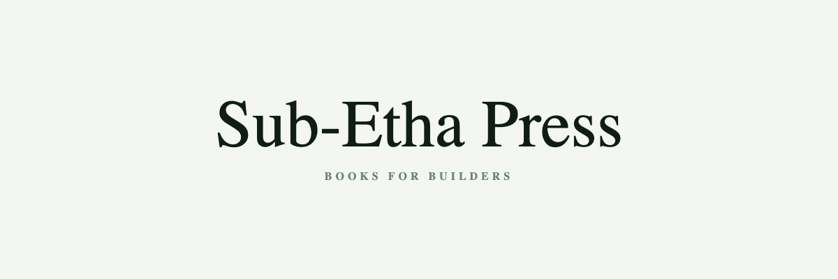 Sub-Etha Press wordmark on light ground